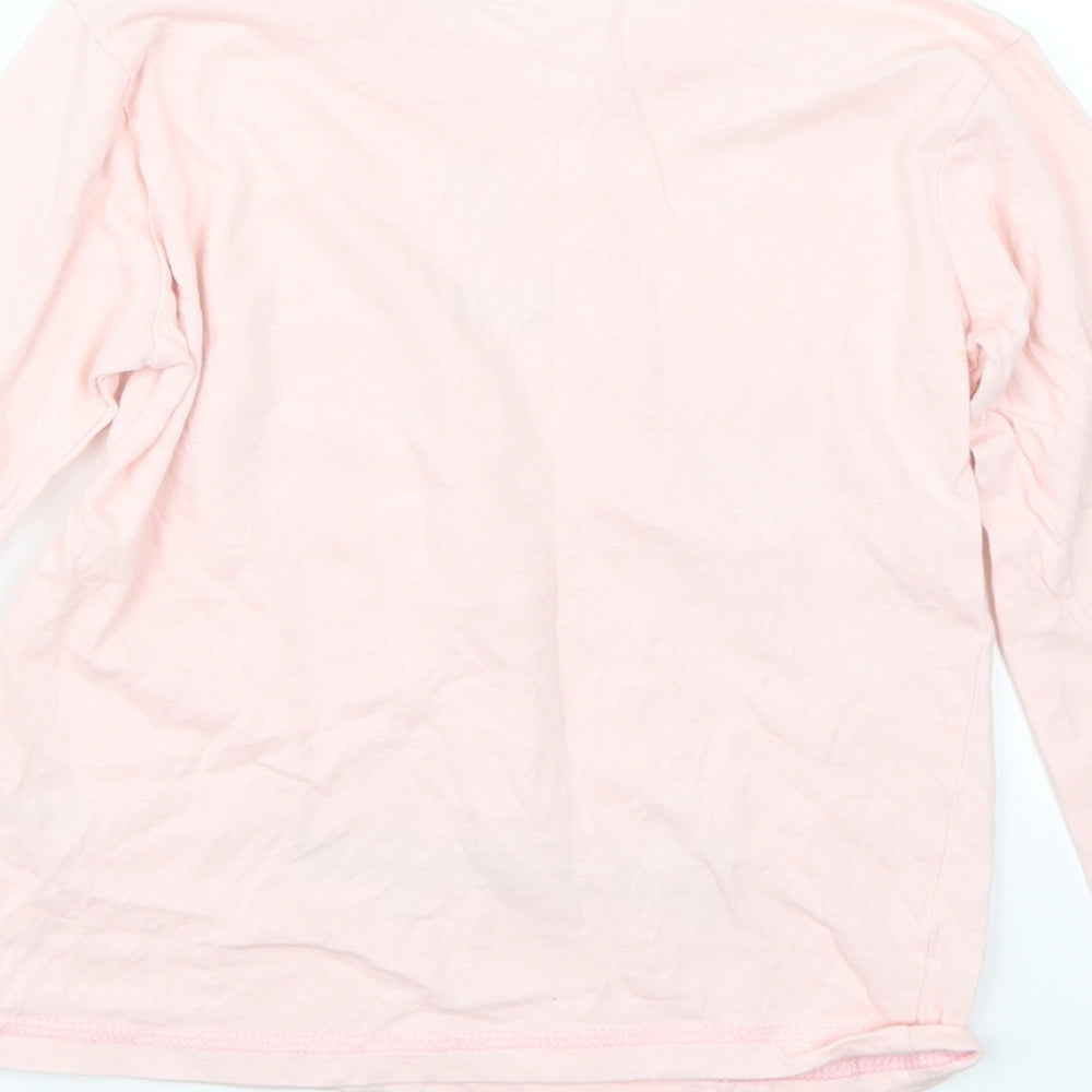 Preworn Girls Pink Basic T-Shirt Size 6-7 Years