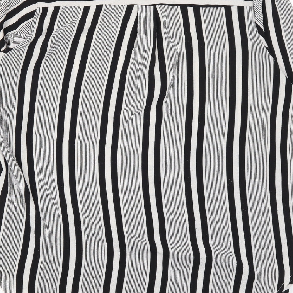 Cameo Rose Womens Grey Striped Basic Button-Up Size 10