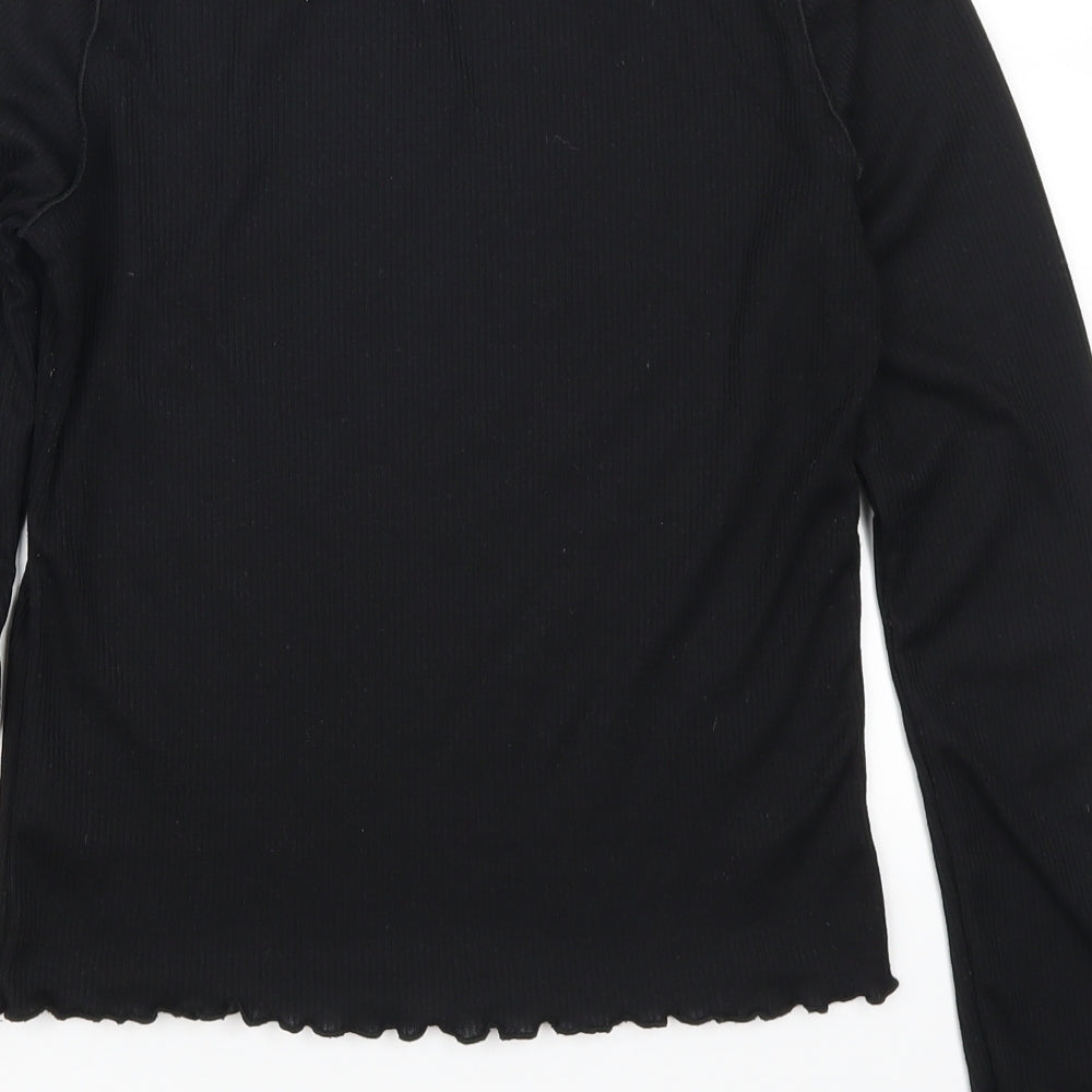 Pretty Little Thing Womens Black Basic T-Shirt Size 12