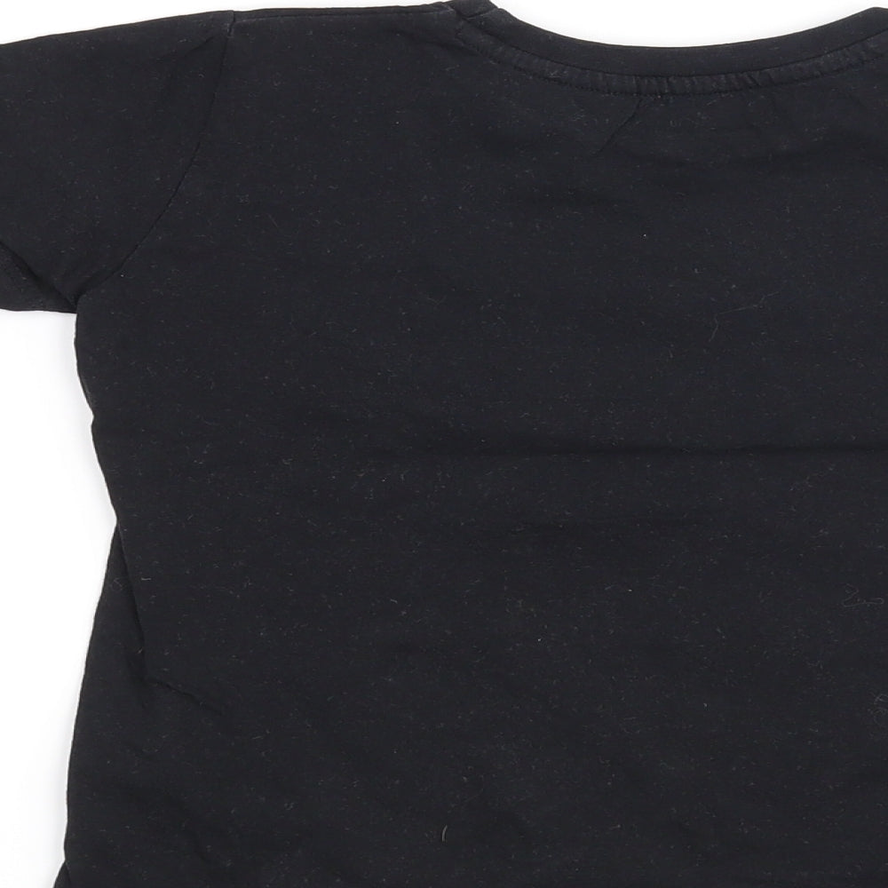 Preworn Boys Black Basic T-Shirt Size 4-5 Years - Flossin