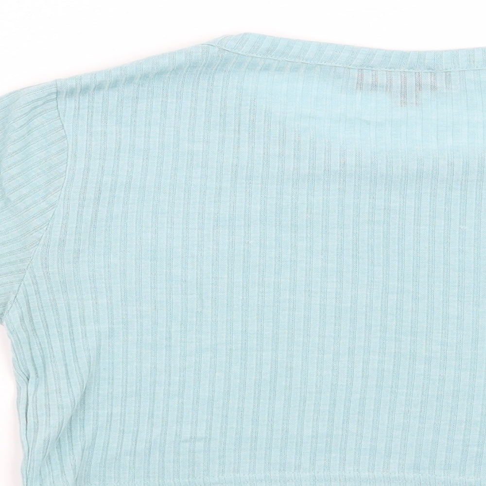 Topshop Womens Blue Basic T-Shirt Size 10