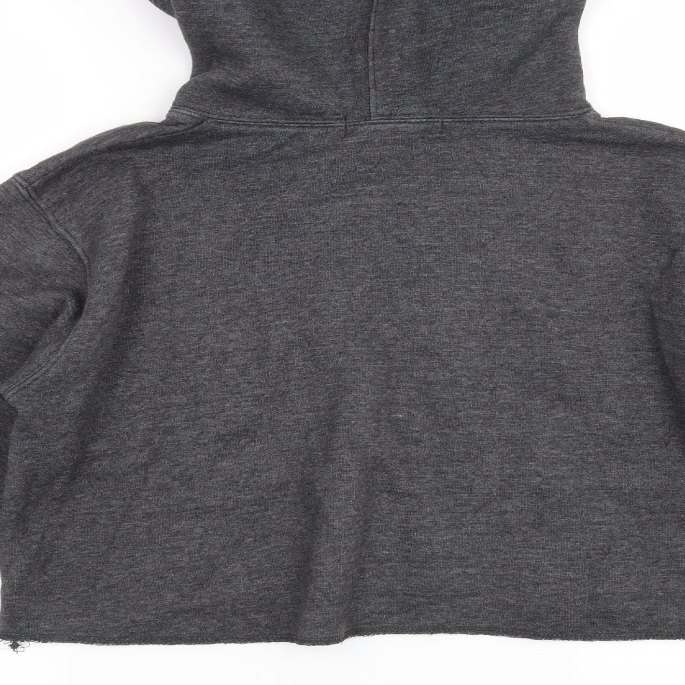 Boohoo Womens Grey Pullover Hoodie Size S