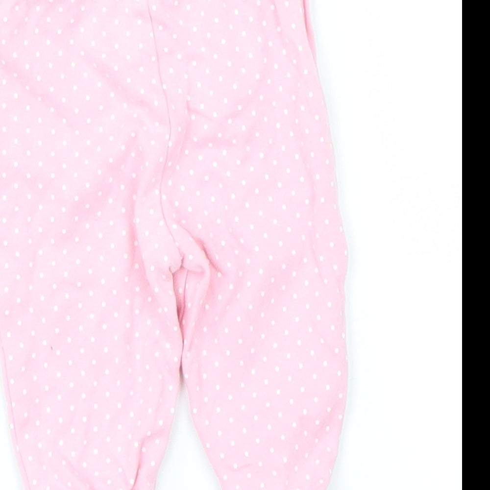 George Girls Pink Polka Dot Jogger Leggings Size 0-3 Months