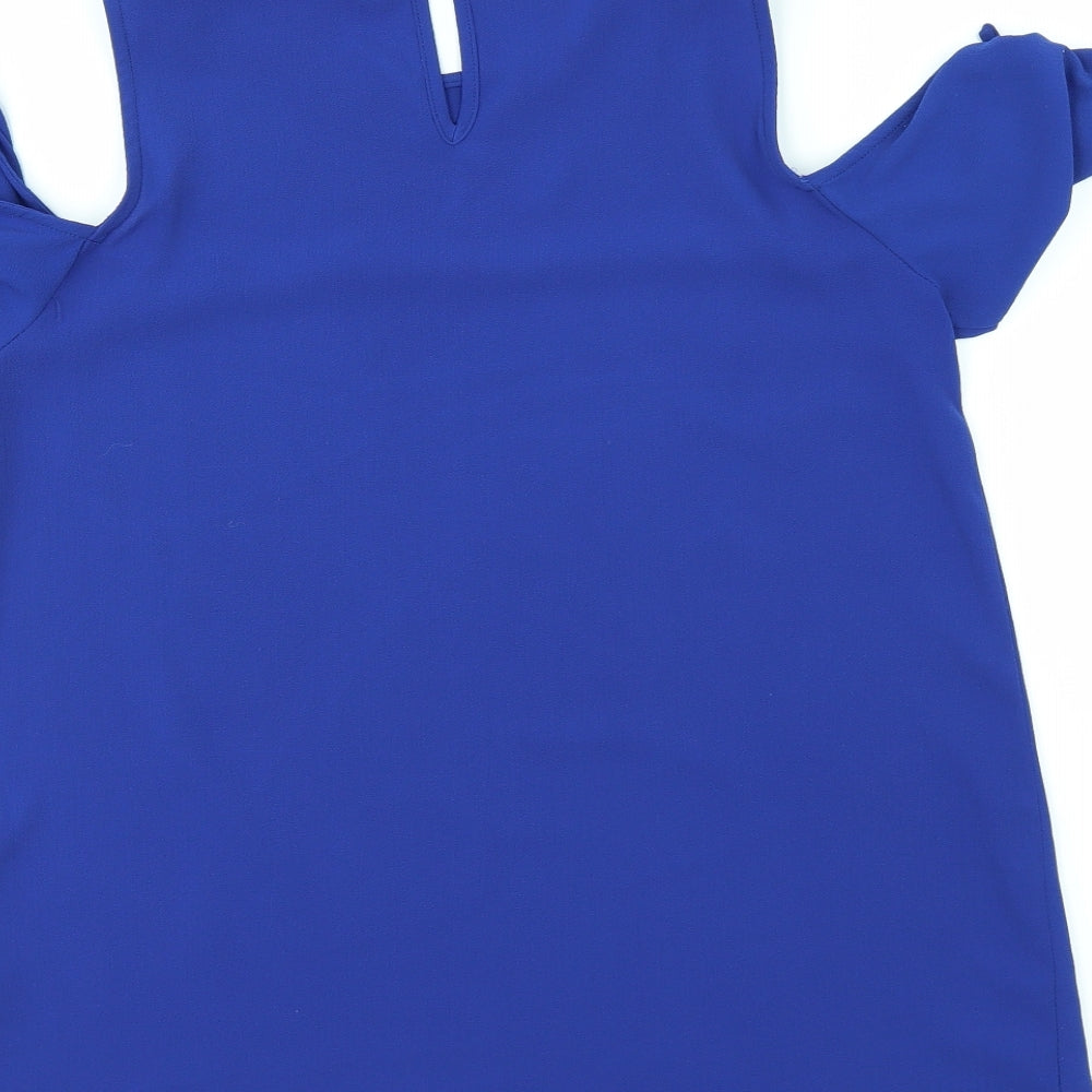 Dorothy Perkins Womens Blue Basic Blouse Size 10