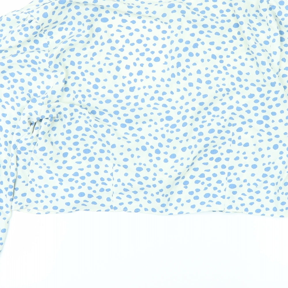 Primark Womens White Polka Dot Cardigan Jumper Size 14