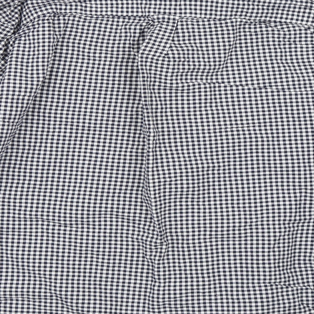 Burton Mens Black Check Button-Up Size L
