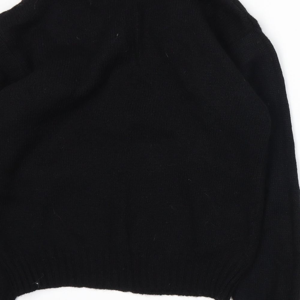 Prima Womens Black Knit Pullover Jumper Size M