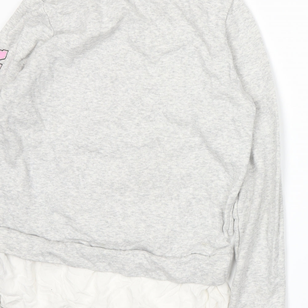 H&M Girls Grey Pullover Sweatshirt Size 12-13 Years
