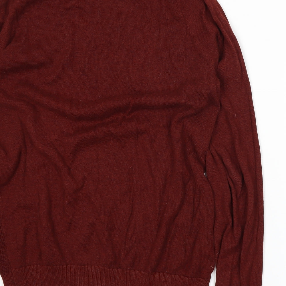 George Womens Orange Knit Pullover Jumper Size M