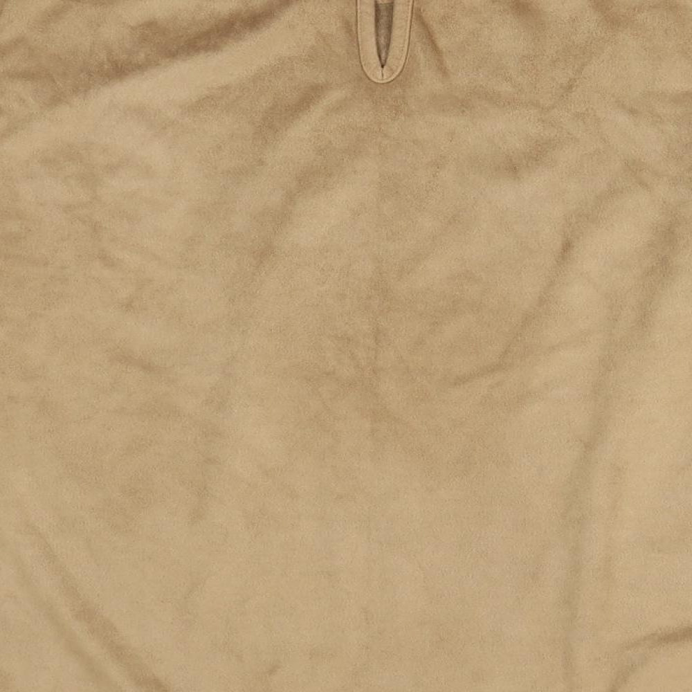 Papaya Womens Beige Basic T-Shirt Size 16