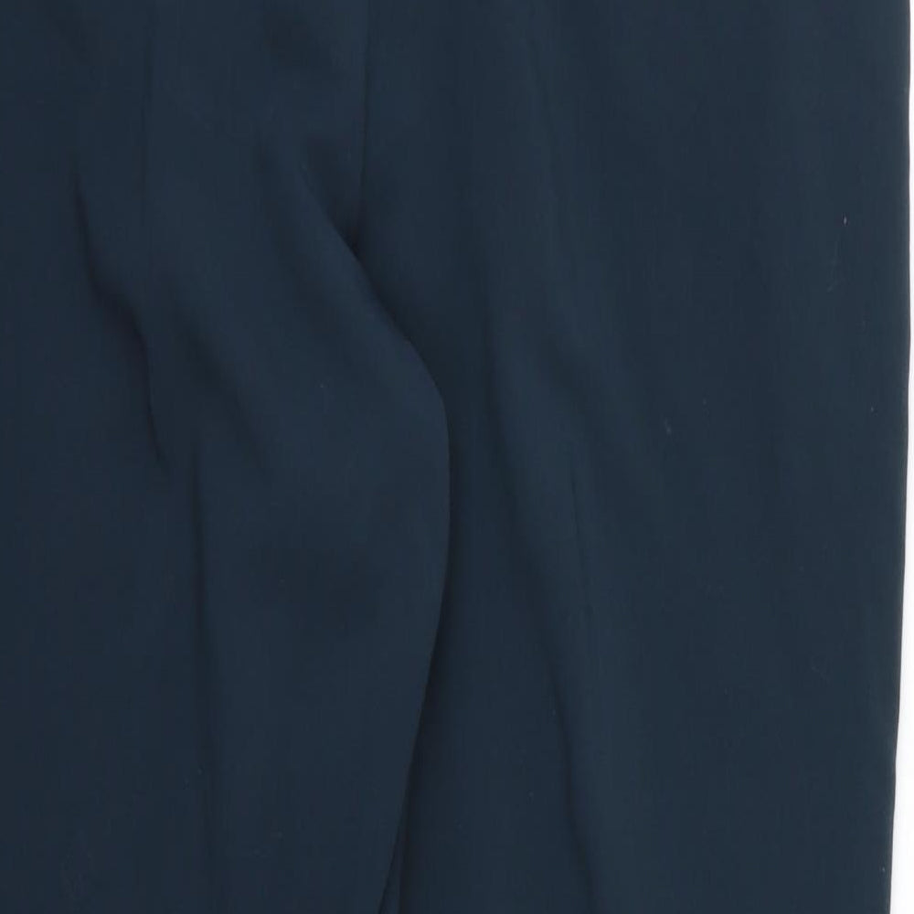 Preworn Womens Blue Rayon Trousers Size 38 in L28 in