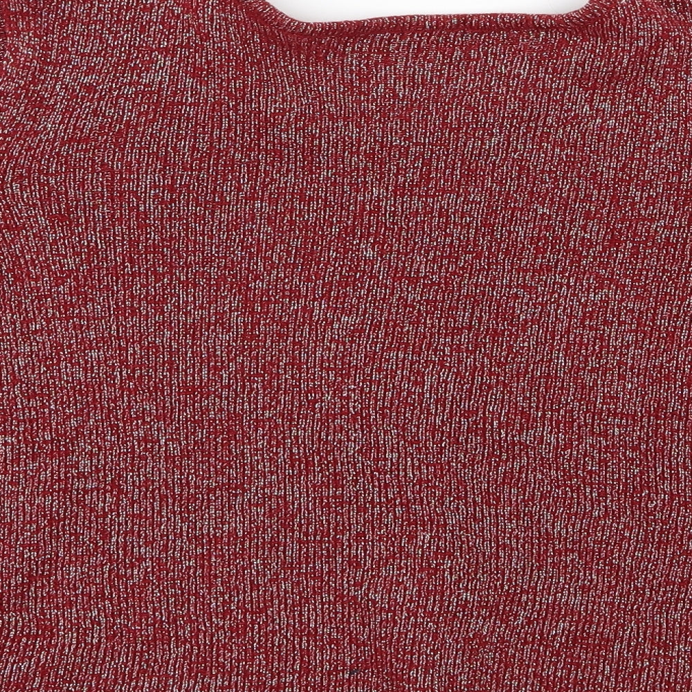 Bonmarché Womens Red Knit Pullover Jumper Size S