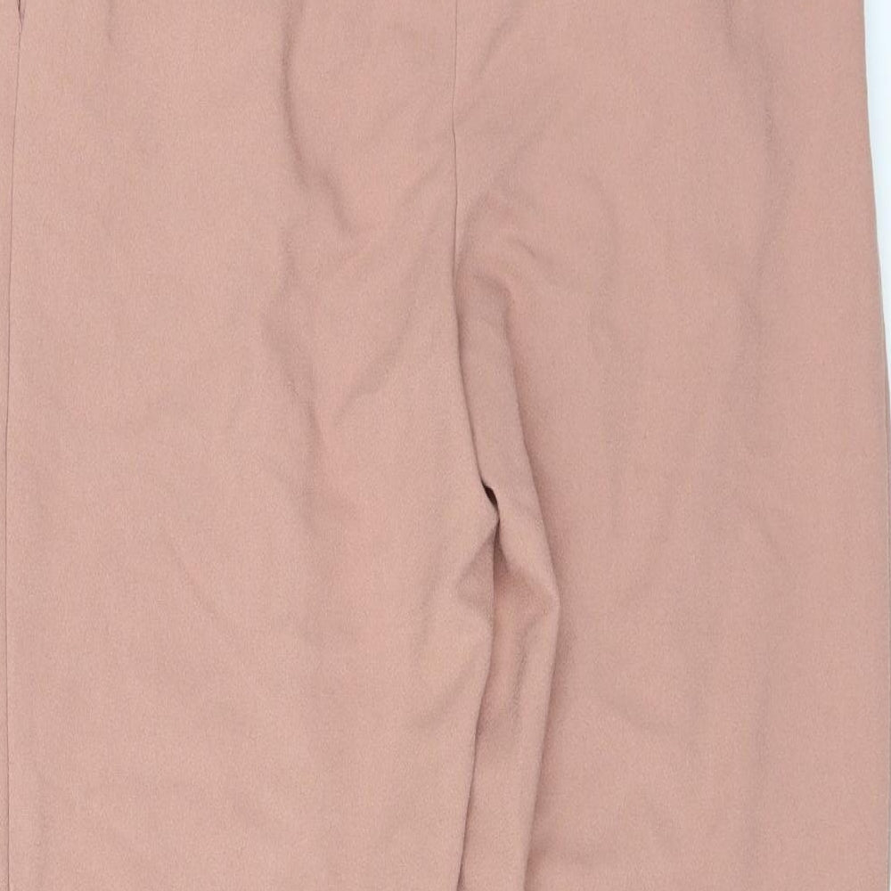 Topshop Womens Pink Cropped Trousers Size 8 L24 in