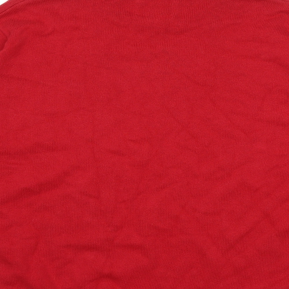 Morley Mens Red Knit Pullover Jumper Size M