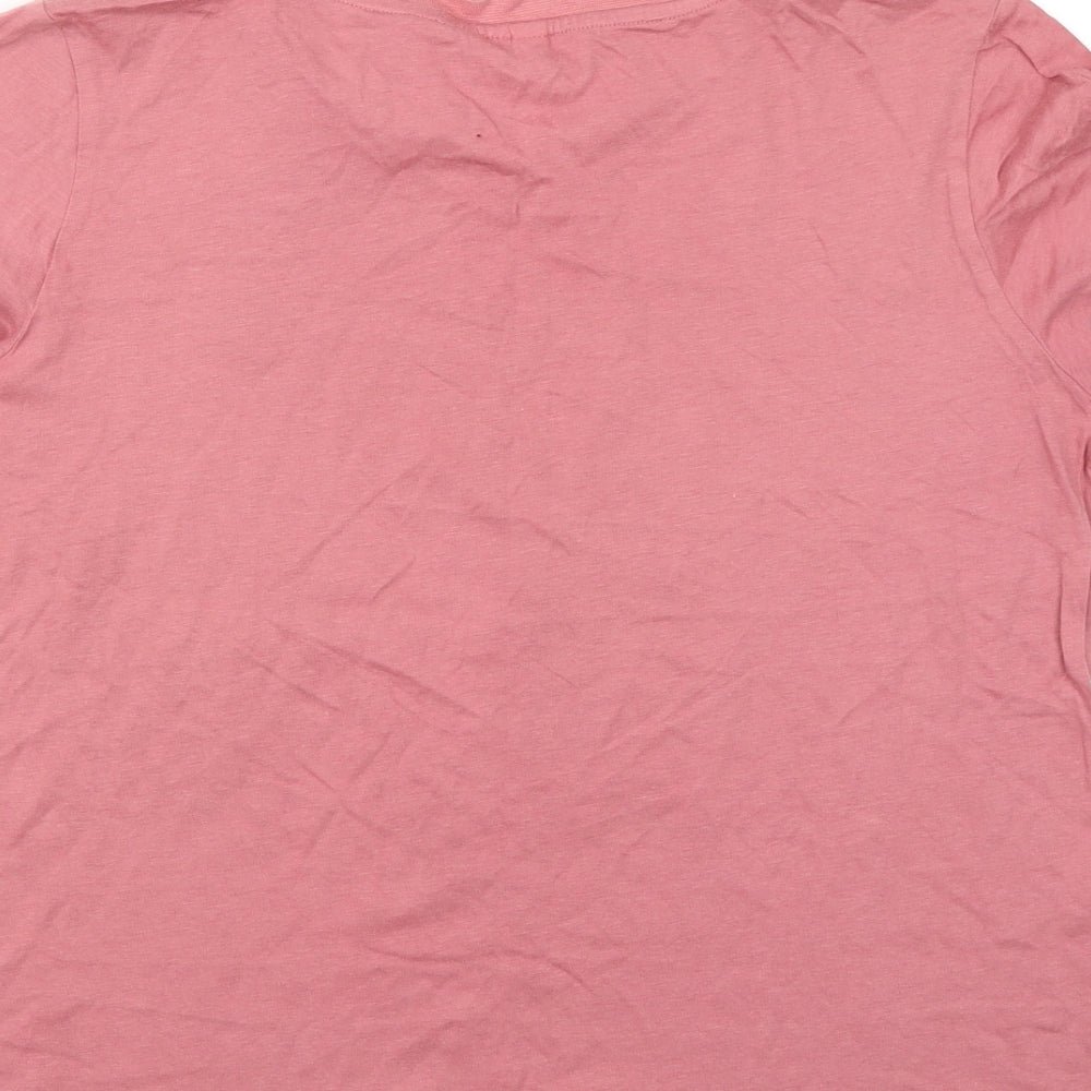 H&M Womens Pink Basic T-Shirt Size L
