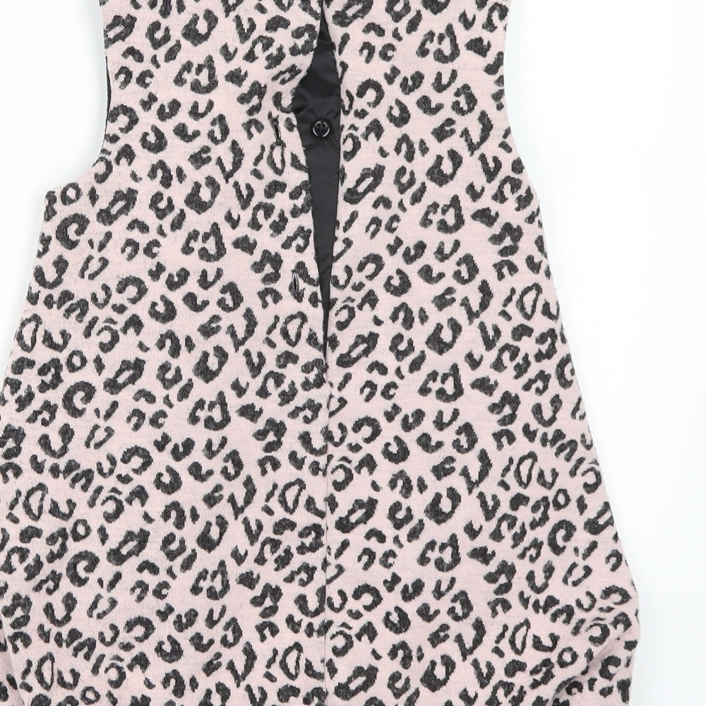 George Girls Pink Animal Print A-Line Size 3-4 Years