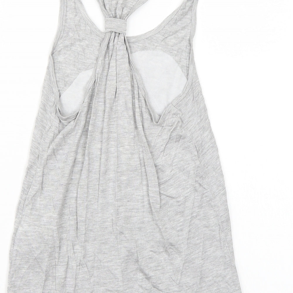 H&M Girls Grey Batik Basic Tank Size 9 Years