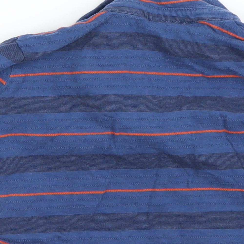 F&F Boys Blue Striped Basic Polo Size 12-18 Months