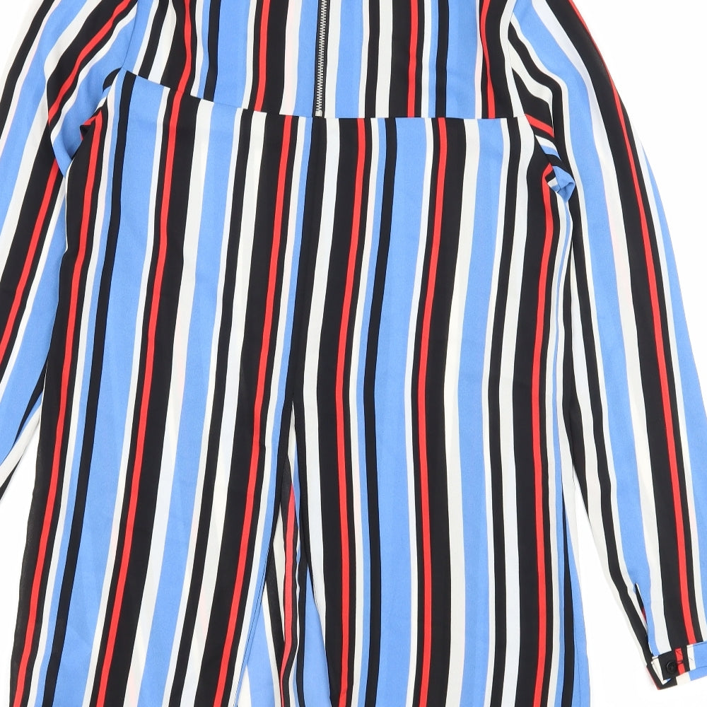 Atmosphere Womens Blue Striped Basic Blouse Size 4
