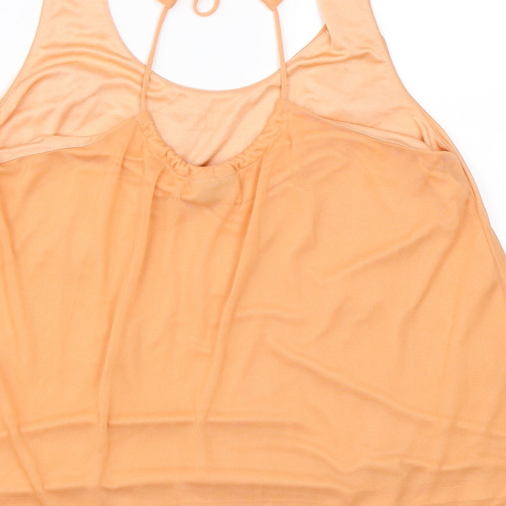 Topshop Womens Orange Basic Blouse Size 10