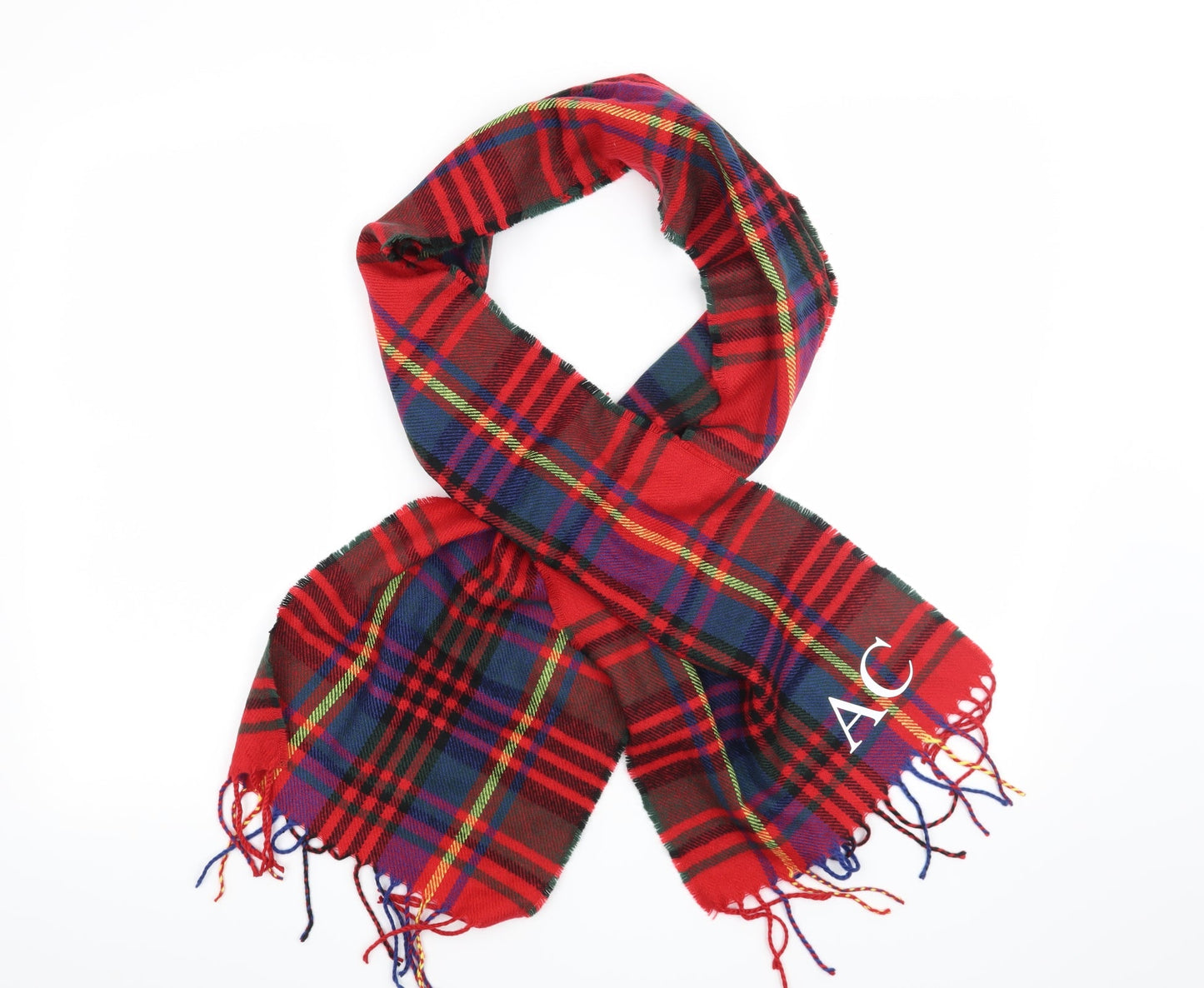 Beechfield Womens Red Check Scarf - AC