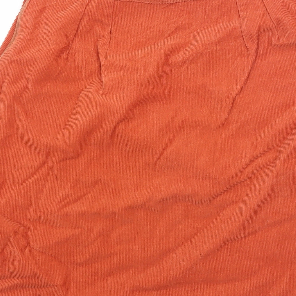 Preworn Womens Beige Corduroy A-Line Skirt Size 12