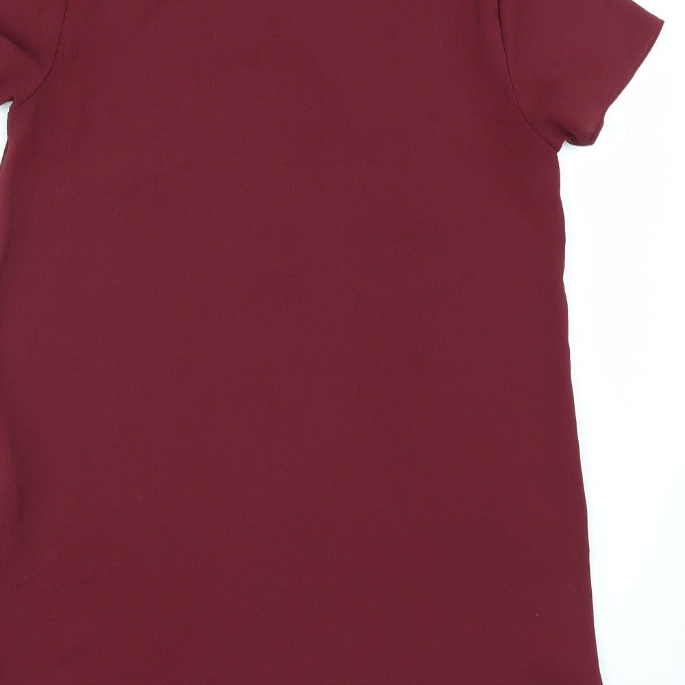 New Look Womens Red Tunic Blouse Size 6
