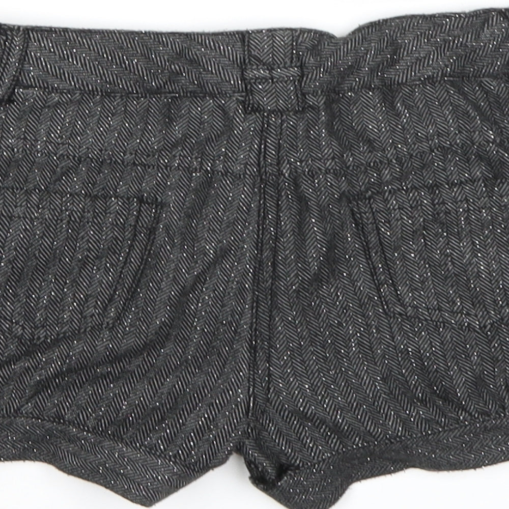TU Girls Grey Herringbone Cut-Off Shorts Size 6 Years