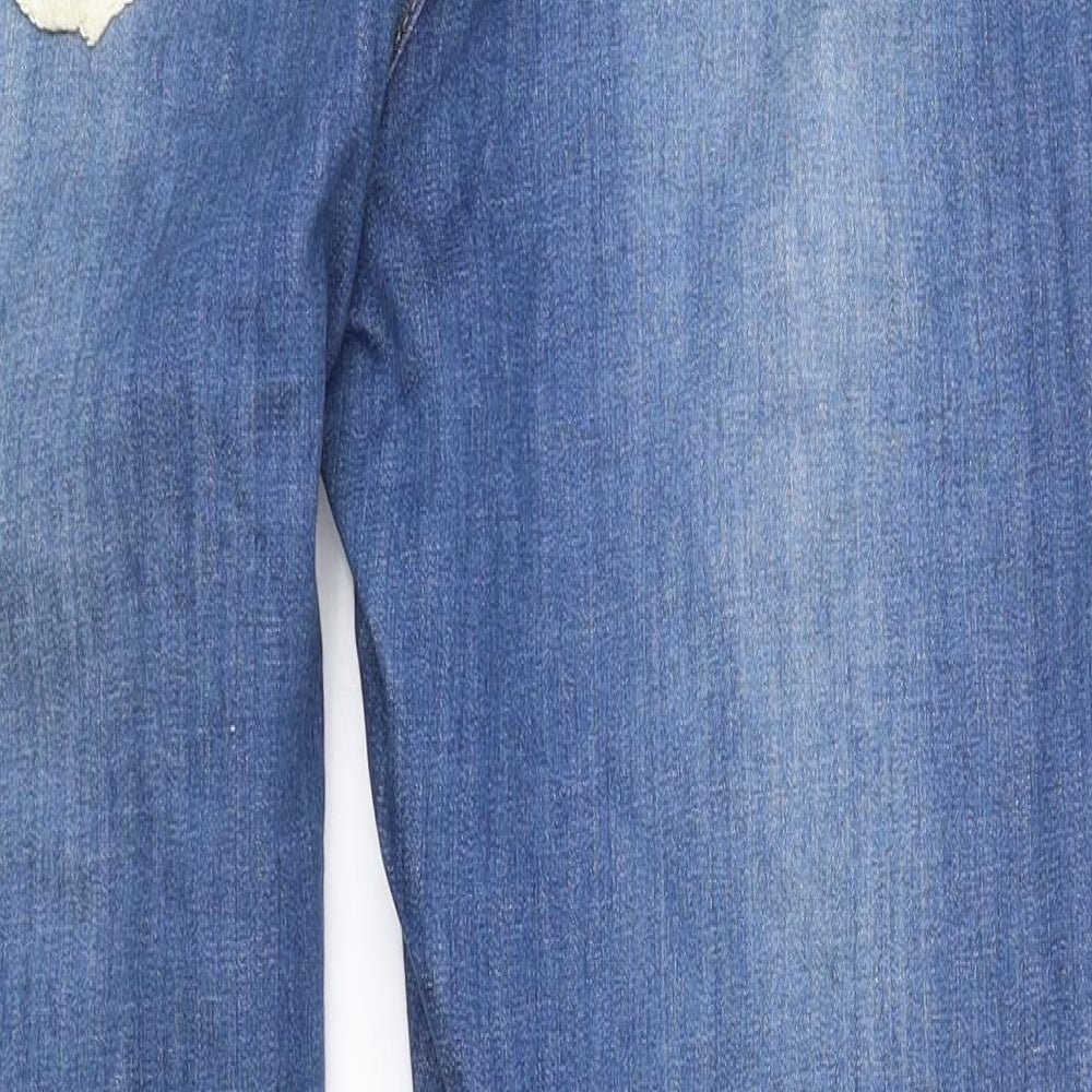 H&M Womens Blue Straight Jeans Size 14 L30 in