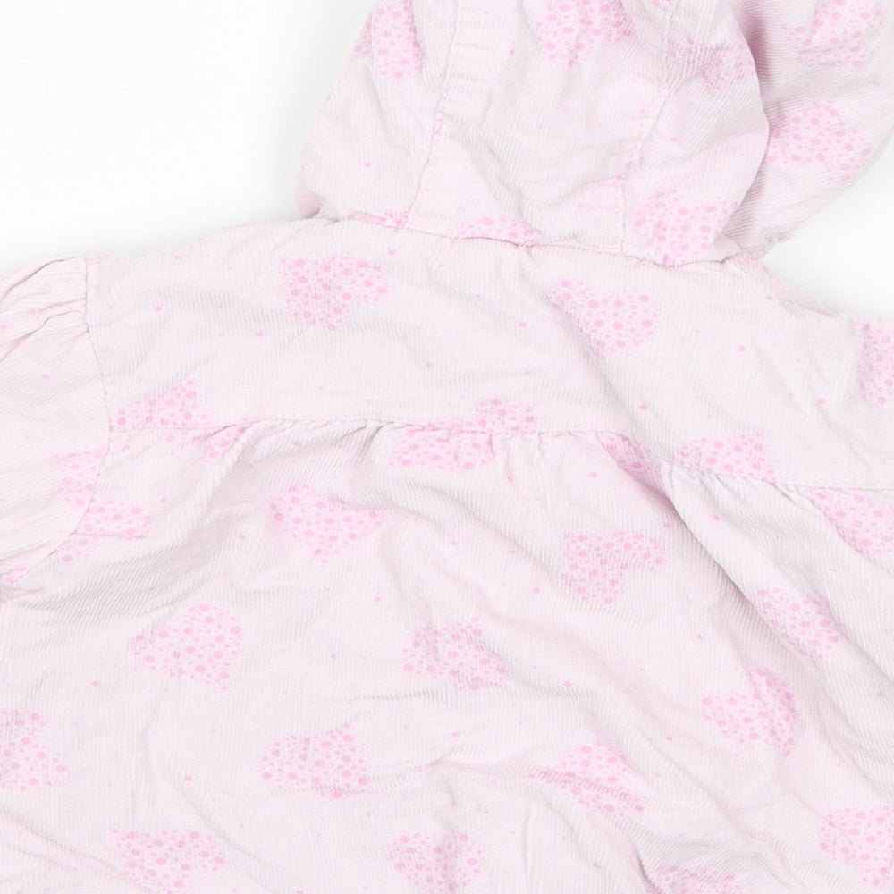 Pitter Patter Girls Pink Jacket Size 6-9 Months - Love heart print