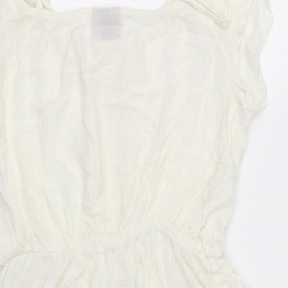 Alive Womens White Jumpsuit One-Piece Size M