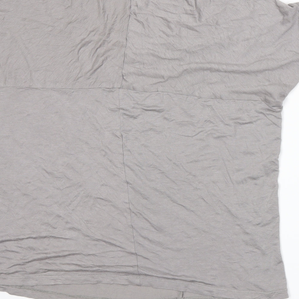 Warehouse Womens Grey Basic T-Shirt Size 16