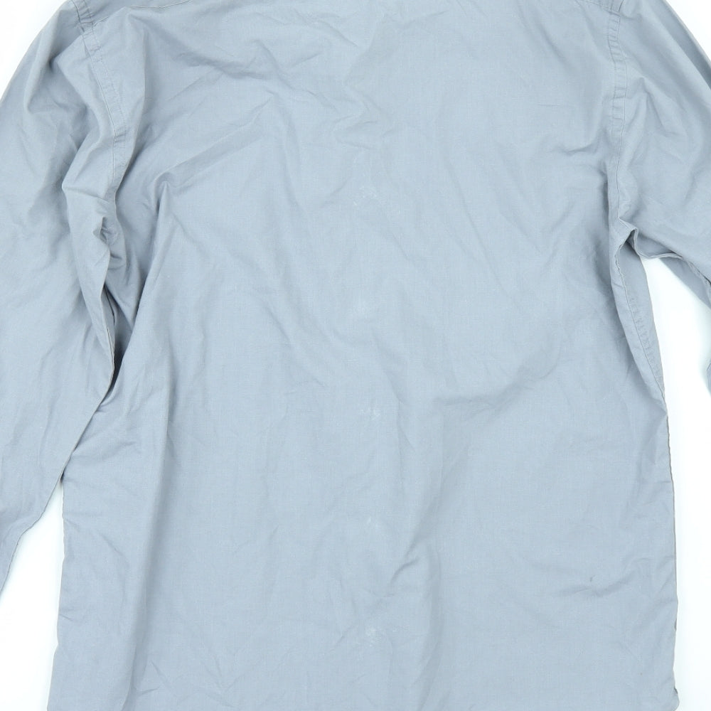 Primark Mens Grey Button-Up Size 15.5