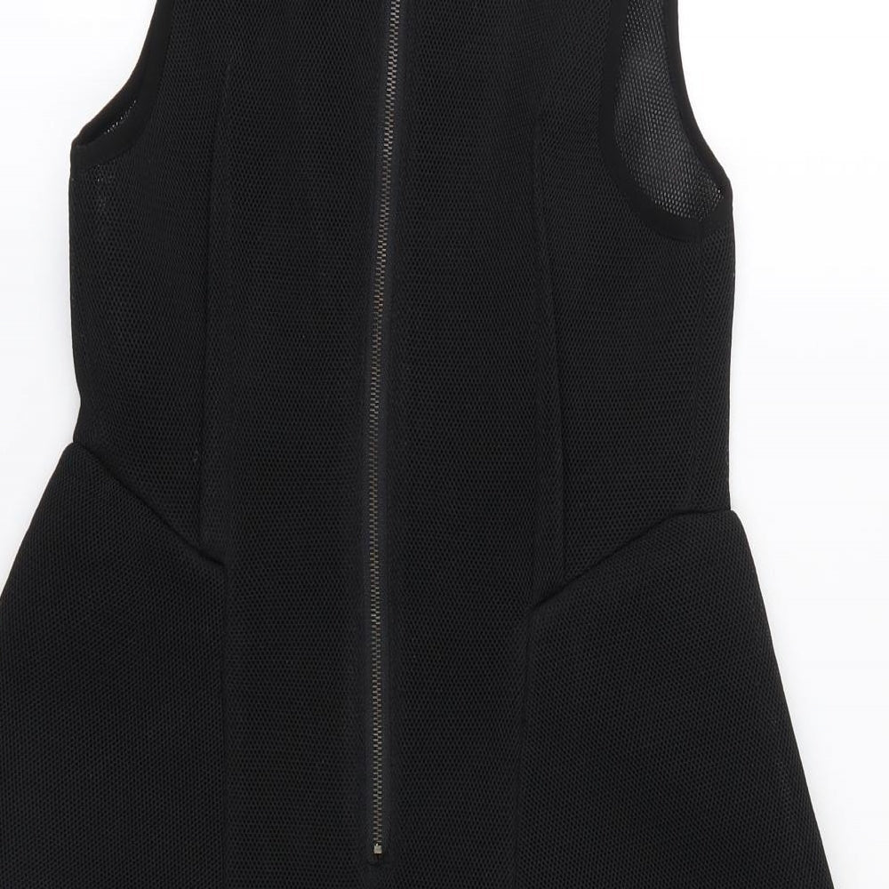 Sophyline & Co Womens Black Shirt Dress Size S - Sheer