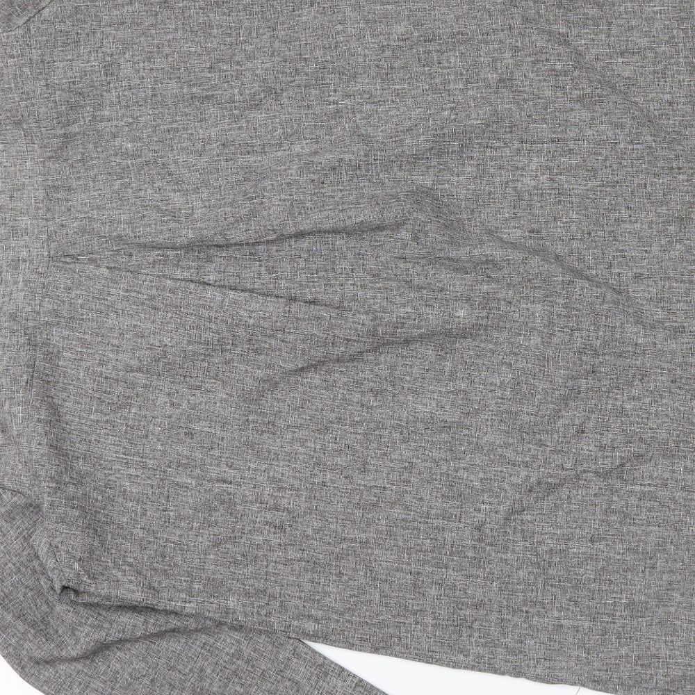 Preworn Womens Grey Geometric Cardigan Jumper Size L