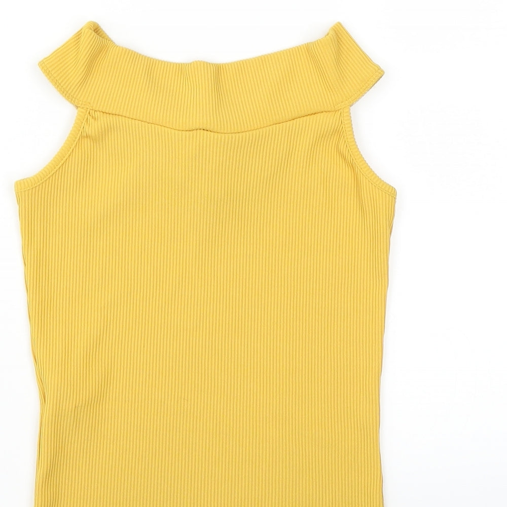 New Look Womens Yellow Basic Blouse Size 6