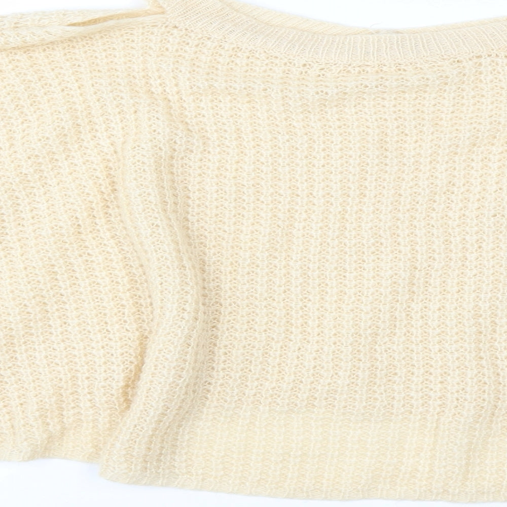 SheIn Womens Beige Pullover Jumper Size M - CROPPED
