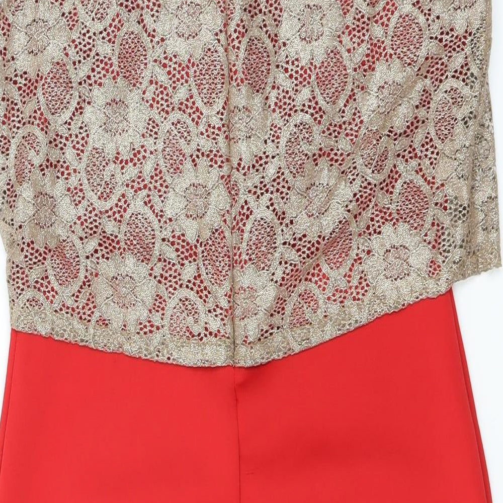 IX London Womens Red Floral Bodycon Size 14