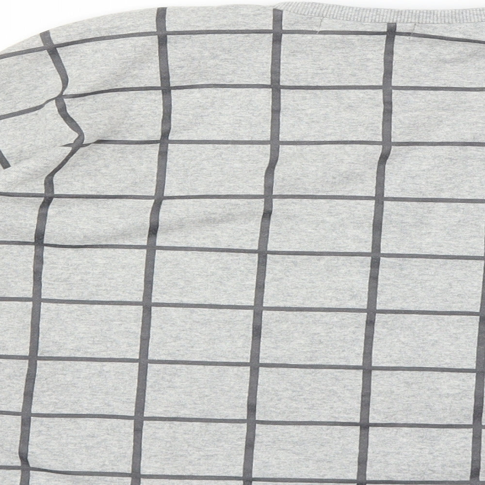 Primark Womens Grey Check Pullover Sweatshirt Size 4
