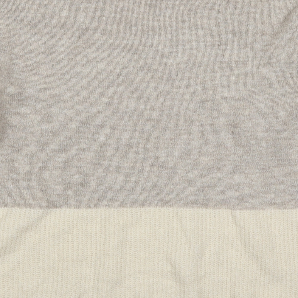 Primark Womens Beige Pullover Jumper Size 4 - Colour Block
