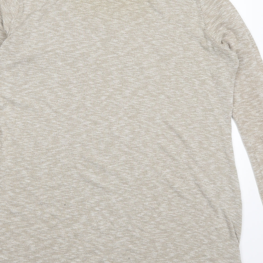 River Island Womens Beige Basic T-Shirt Size 12 - Luxe