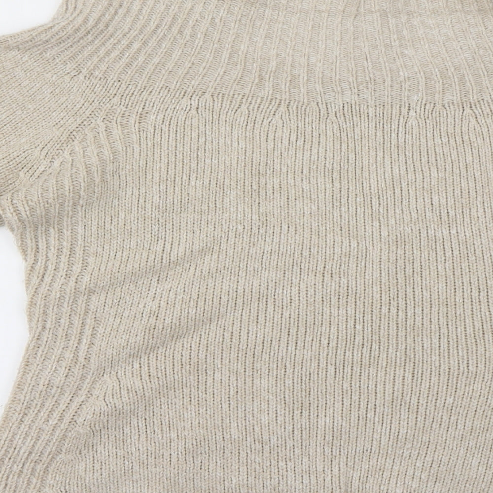 Pura Moda Womens Beige Pullover Jumper Size L