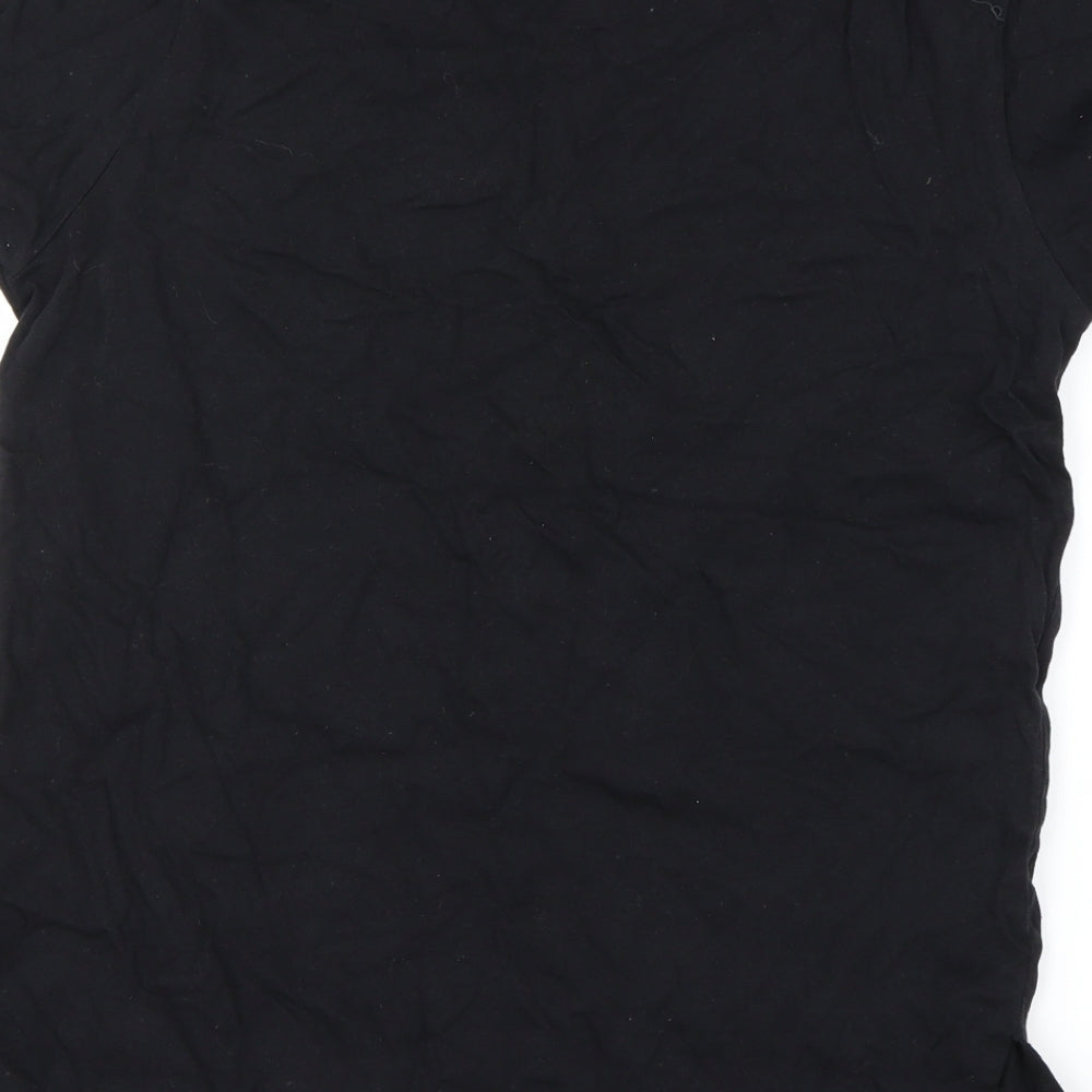 Cedar Wood State Womens Black Basic T-Shirt Size S