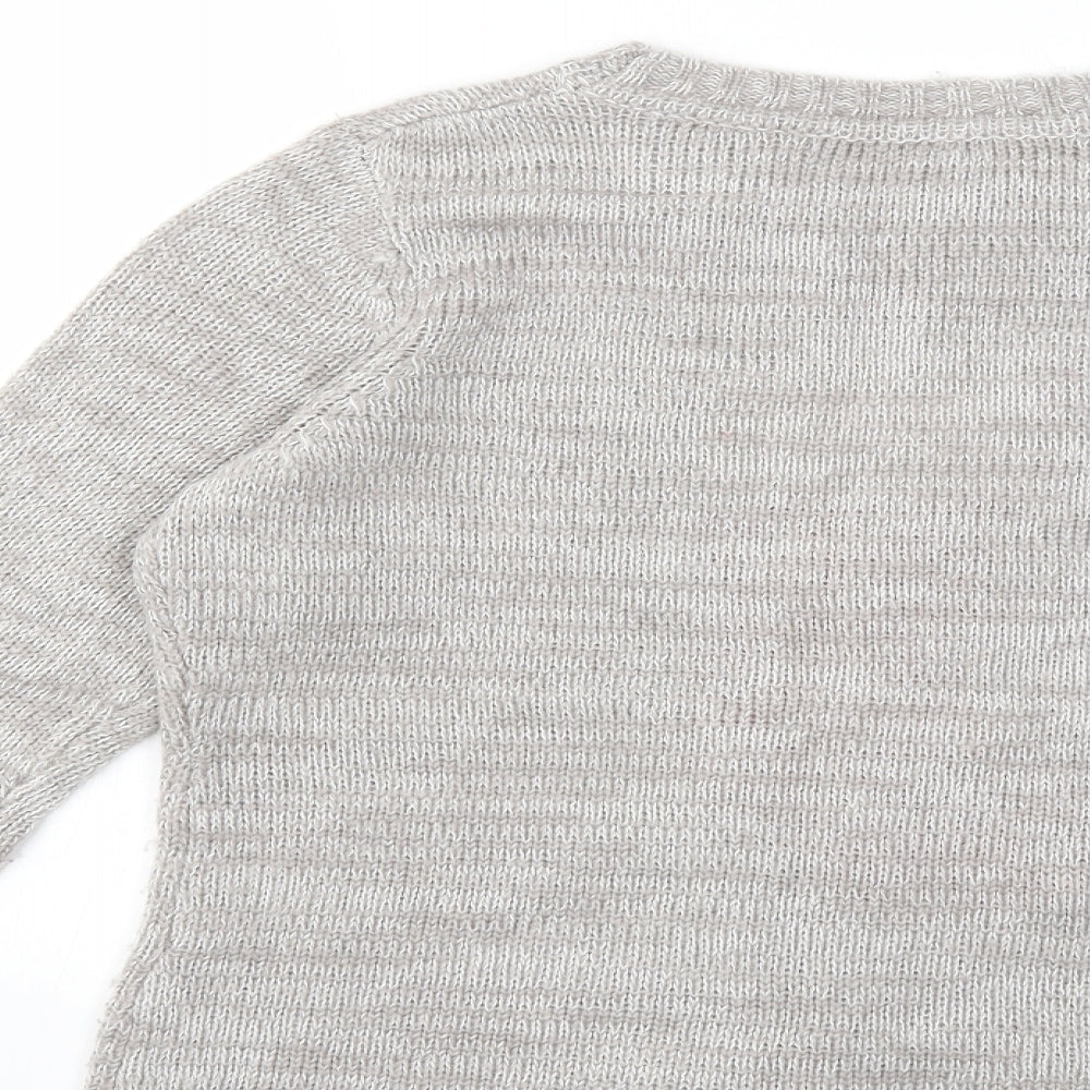 Bonmarché Womens Grey Knit Pullover Jumper Size S