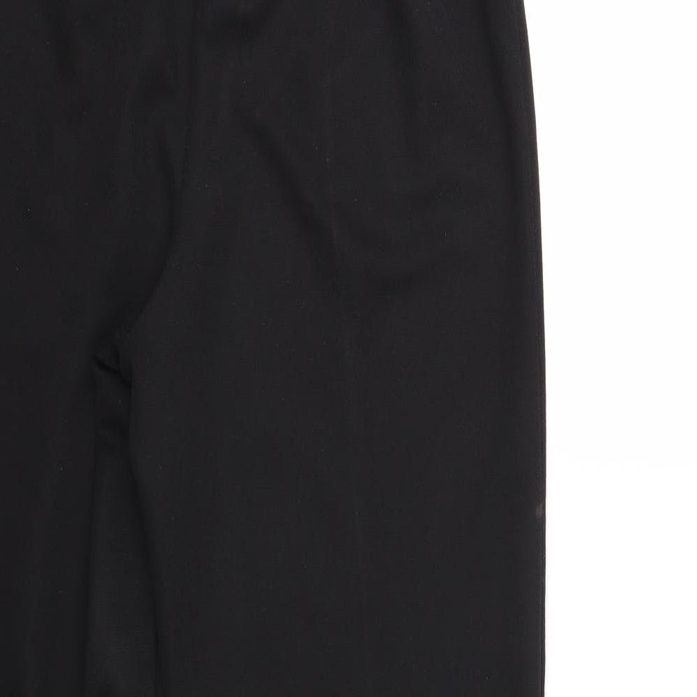 Preworn Womens Black Trousers Size 14 L26 in