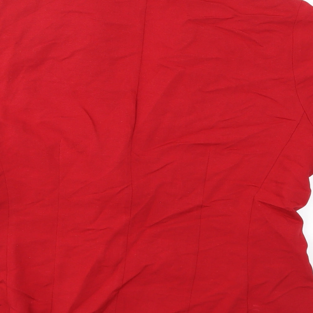 WOMbat Womens Red Rayon Jacket Size M