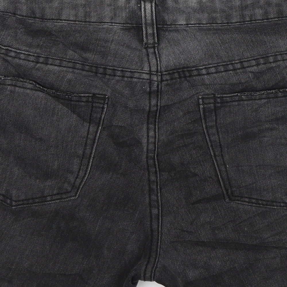 Momokrom Womens Grey Denim Hot Pants Shorts Size 8