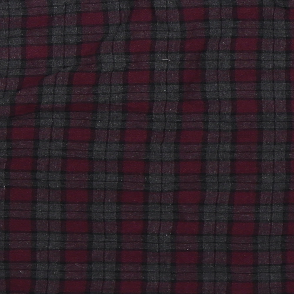 Lazy Days Womens Multicoloured Check Basic Button-Up Size M