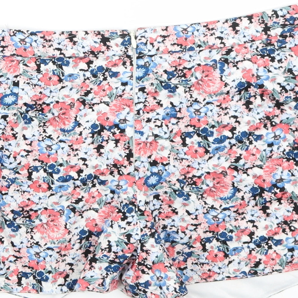 Newlook Womens Multicoloured Floral Bermuda Shorts Size 10