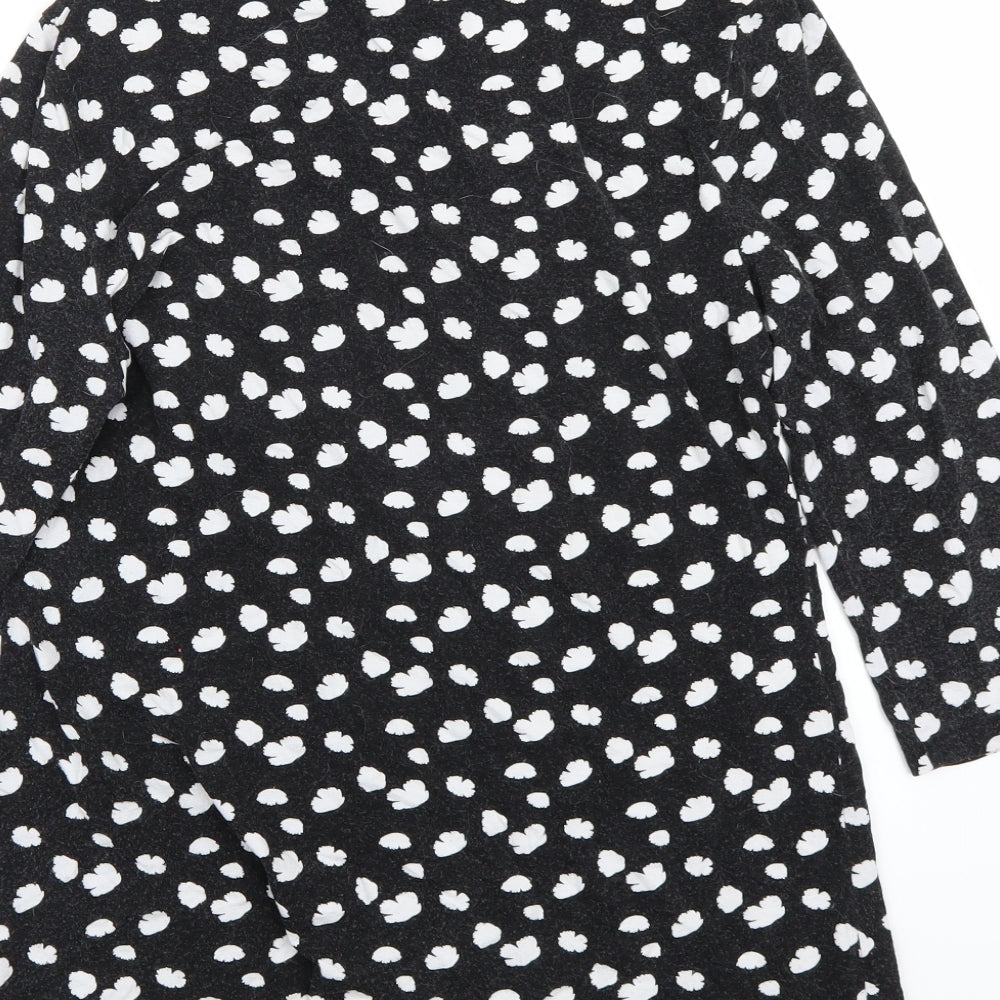 Moda Womens Black Rayon Basic T-Shirt Size 14